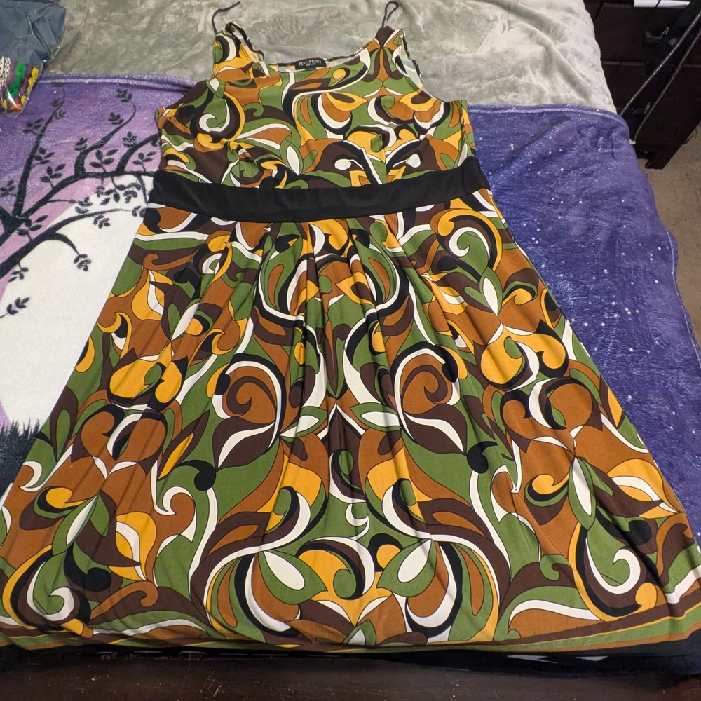 Perceptions Multicolor Swirl Dress